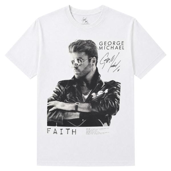 GEORGE MICHAEL Tシャツ Faith Tracklist ジョージマイケル オフィシャル