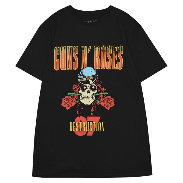 正規品 オフィシャル ガンズアンドローゼス 87'ツアー ロック バンドTシャツ GUNS N' ROSES ガンズアンドローゼズ UK Tour 87 Tシャツ : GEEKHEAD
