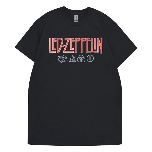 LED ZEPPELIN レッドツェッペリン Logo & Symbols Tシャツ LED ZEPPELIN レッドツェッペリン Logo & Symbols Tシャツ