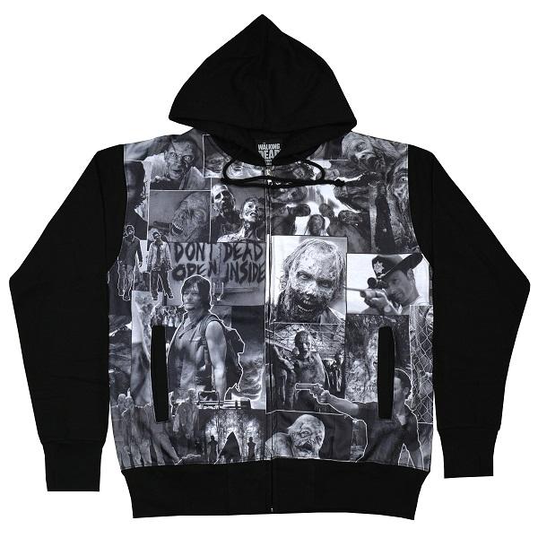 THE WALKING DEAD Classic Image Sublimation ZIP �t�[�h �p�[�J�[