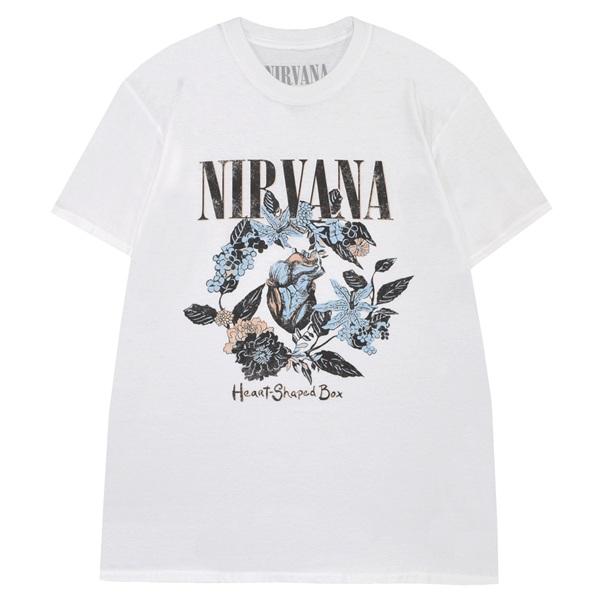NIRVANA ニルヴァーナ Heart Shaped Box Tシャツ 2 WHITE : GEEKHEAD
