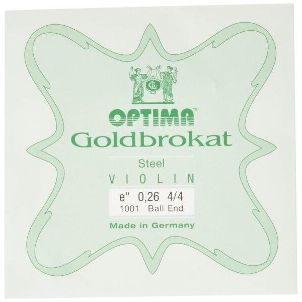 ゴールドブラカット バイオリンE線0.26ボールエンド(6本セット)商品コード：16041298840型番：0-26BALLサイズ：0.26力強く伸びのある音色で大人気のLenzner レンツナー・ゴールドブラカットE線。他社のA・D・Gと...