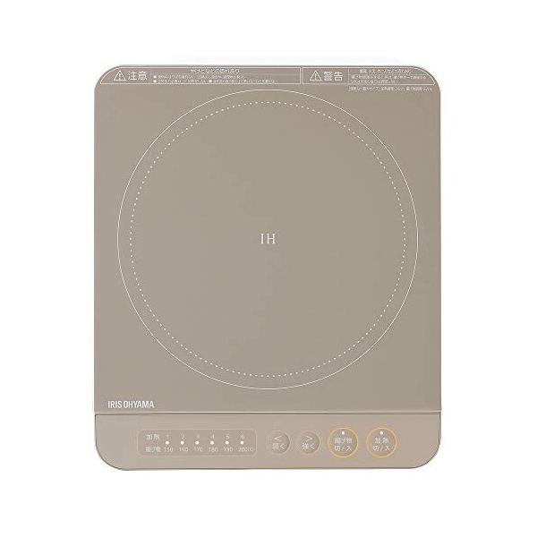アイリスオーヤマ IHコンロ 1400W 卓上 デザイン IHKT37T ブラウン
