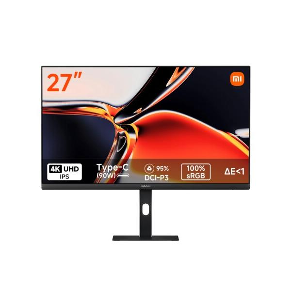 Xiaomi 4Kモニター A27Ui 3840x2160 UHD画質 MAX90W USB-Cリバース