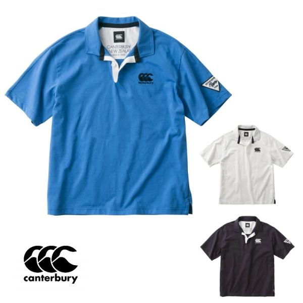 canterbury S/S RUGGER SHIRT（Men's/Big Size） RA38110B ショートスリーブ ラガー シャツ（メンズ／ビッグサイズ）  カンタベリー