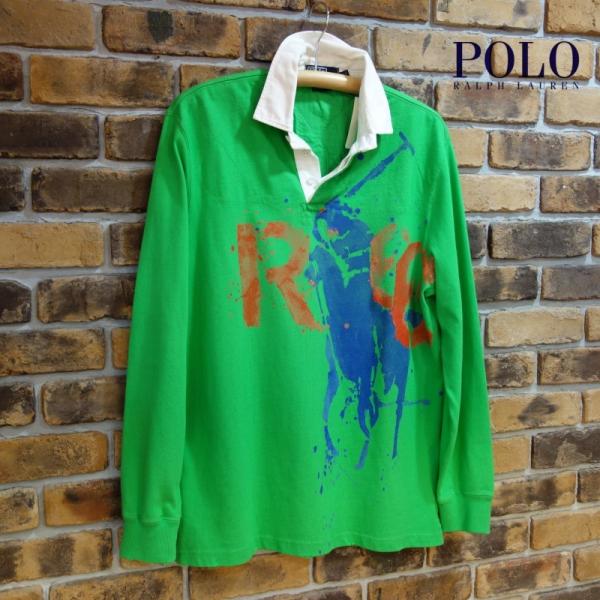 Polo Ralph Lauren ロングスリーブビッグポニーラグビーシャツ ポロラルフローレン 長袖ラガーシャツ