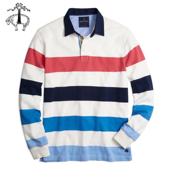 BrooksBrothers ボーダー長袖ラガーシャツ ブルックスブラザーズ