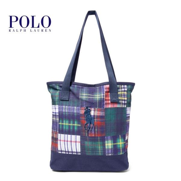 Polo Ralph Lauren パッチワークパターンビッグポニートートバッグ ポロラルフローレン