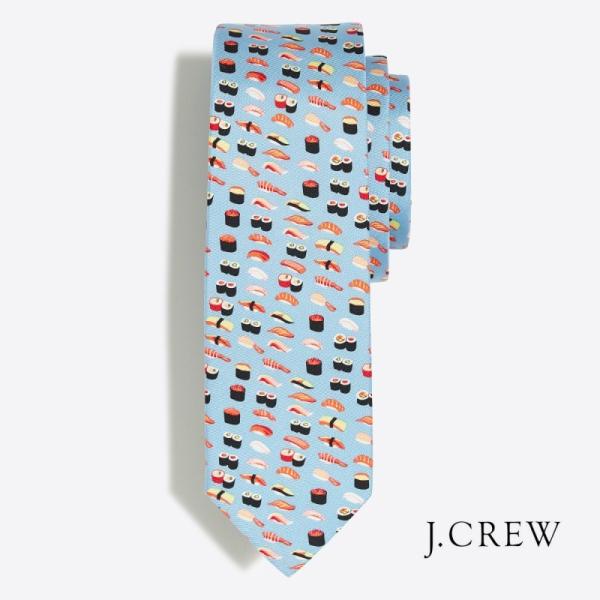 【メール便送料200円】J.CREW 寿司柄ネクタイ ジェイクルー
