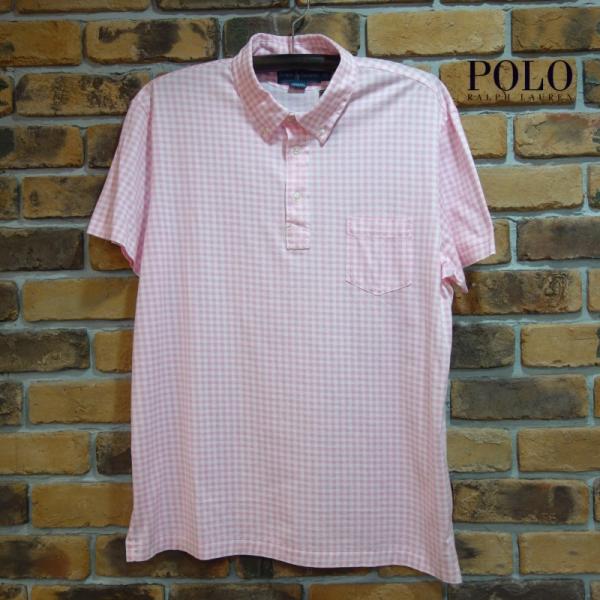 Polo Ralph Lauren ギンガムチェックボタンダウン半袖ポロシャツ ポロラルフローレン
