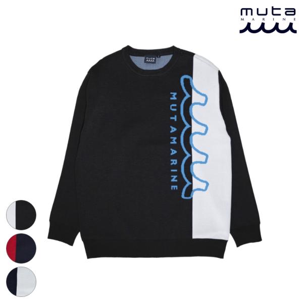 新品未使用 muta MARINE ジャガードニット プルオーバー muta（ムータ） muta MARINE GOLF マリンゴルフ バーチカル ジャガード