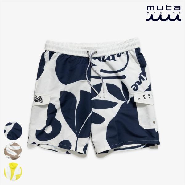muta MARINE シアサッカー ショートパンツ L ストライプ muta（ムータ） muta MARINE マリン ショートパンツ ボタニカル柄