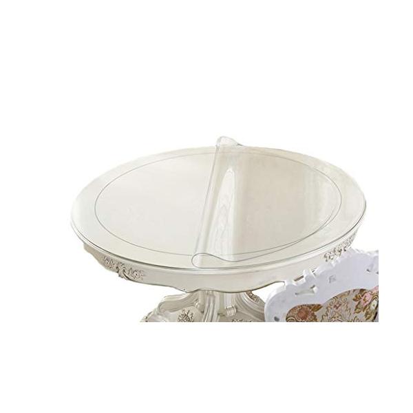 IYHUO PVC製 透明 テーブルクロス テーブルマット デスクマット マット 円形 厚さ2mm 防水 耐久 汚れ防止 直径70cm