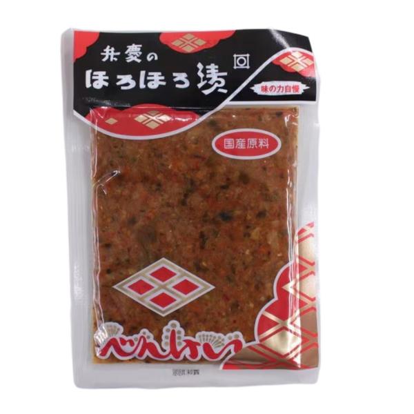 商品名: 弁慶のほろほろ漬内容量: 115g原材料: 人参、大根、きゅうり、なす、しょうゆ、もろみ、たん白加水分解物、米、こうじなど商品説明文: ピリッとした唐辛子の辛味が特徴で、ご飯や納豆との相性が抜群です。