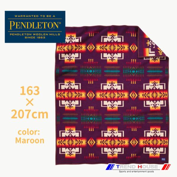 Pendleton ペンドルトン ブランケット チーフジョセフ マルーン チーフジョセフブランケットローブ | ペンドルトン / Pendleton