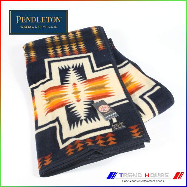 PENDLETONペンドルトンひざかけブランケットクイーンネイビー