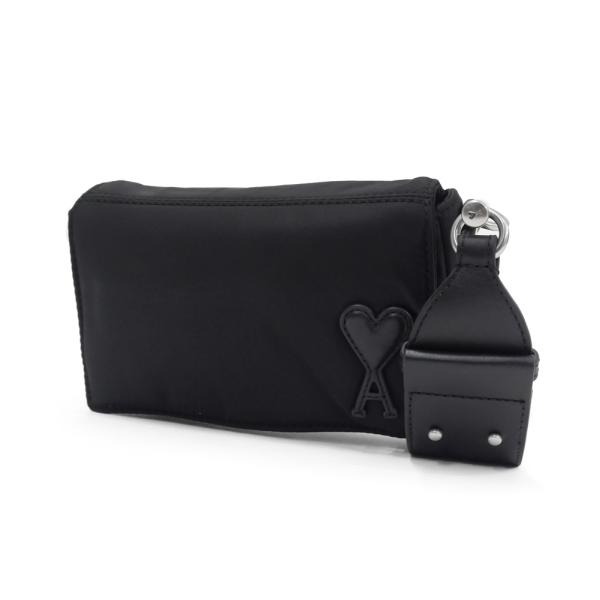 AMI PARIS アミパリス ミニ ショルダーバッグ ULL710.AW0001 ランチボックスバッグ Marcel ナイロン 撥水 クロスボディ ブラック 2026秋冬新作