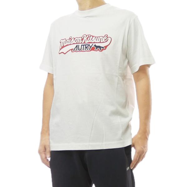 2025 秋冬新作！ AUTRY × MAISON KITSUNE Tシャツ メンズ レディース ユニセックス 半袖 クルーネック TSPX ホワイト AUTRY（オートリー） × MAISON KITSUNE メンズ レディース クルー