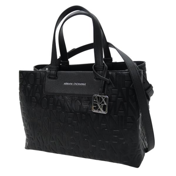 ARMANI EXCHANGE アルマーニ エクスチェンジ A/X レディース ハンドバッグ XW001222 AF15774 ブラック 型押し 上品 カバン