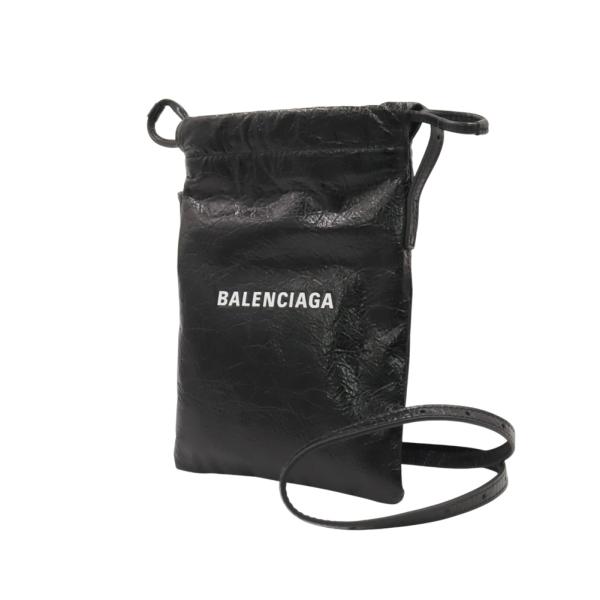 BALENCIAGA バレンシアガ メンズ フォンホルダー バッグ 852930 2ABH6 / SHOPPER PHONE HOLDER ARENALAMB AS ブラック レザー