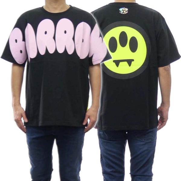 旧作お買い得セール！ BARROW バロウ Tシャツ メンズ 半袖 クルーネック コットン 綿100％ 034105 ブラック BARROW（バロー） バロウ クルーネックTシャツ 034105 ブラック : TRE