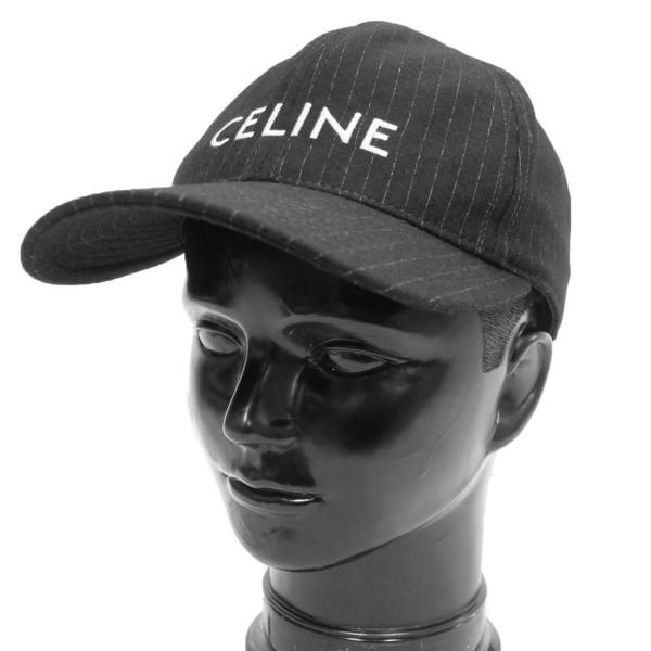 CELINE ブラック キャップ CELINE セリーヌ メンズキャップ 2AUS9495R ブラック : TRE