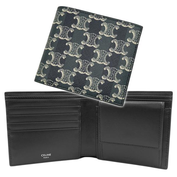 CELINE（セリーヌ） メンズ二つ折り財布（小銭入れ付き）10C872GUO