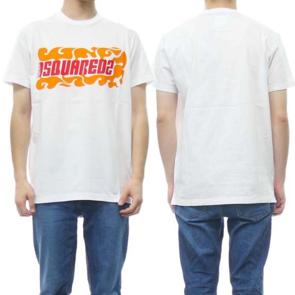 DSQUARED2 �f�B�[�X�N�G�A�[�h �����Y�N���[�l�b�NT�V���c S71GD1172 S22427 �z���C�g