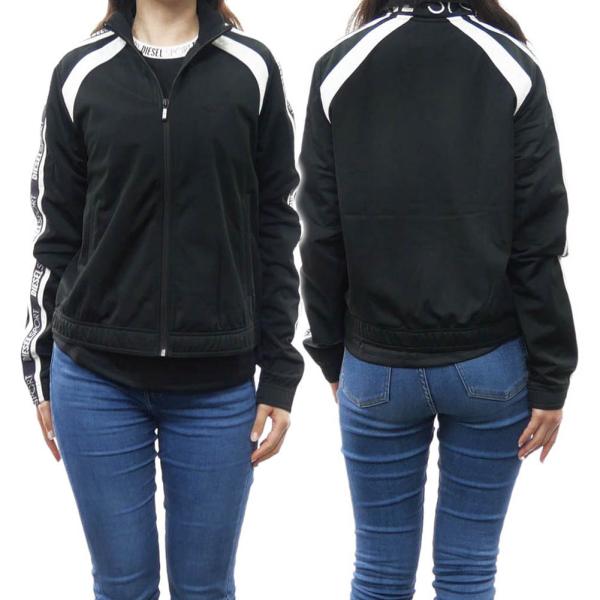 旧作お買い得セール！ DIESEL ディーゼル スウェット レディース ジップアップ A09471 ONEAF / AWST-ENERA-HT36-JACKET ブラック DIESEL（ディーゼル） レディースジップアップスウェット A09471 ONEAF