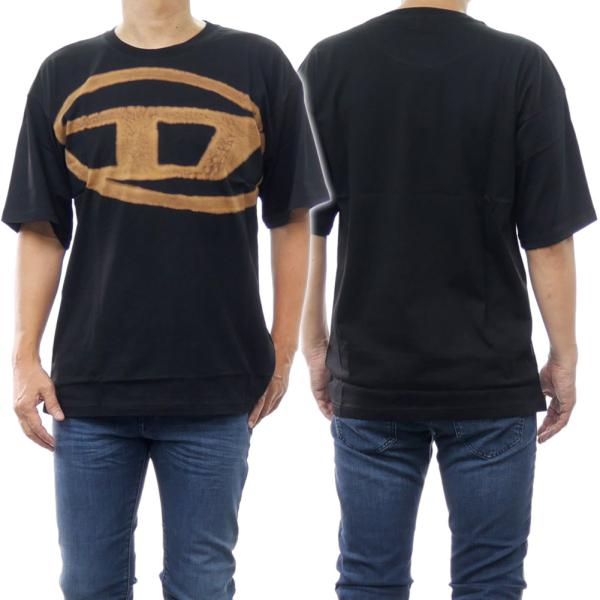 旧作お買い得セール！ DIESEL ディーゼル Tシャツ メンズ 半袖 クルーネック コットン 綿100％ A14872 0QKAS / T-BOXT-BLEACH ブラック DIESEL（ディーゼル） メンズクルーネックTシャツ A14872 0QKAS / T