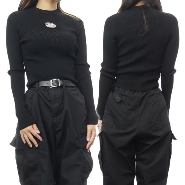 Diesel ノースリーブ　ニット　黒 M-ONERVA-TOP｜ウィメンズ｜ニットタンクトップ｜ブラック