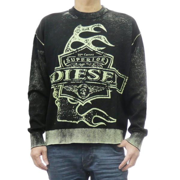DIESEL ニットトップス DIESEL ディーゼル メンズクルーネックニット セーター A17507 0TKAU