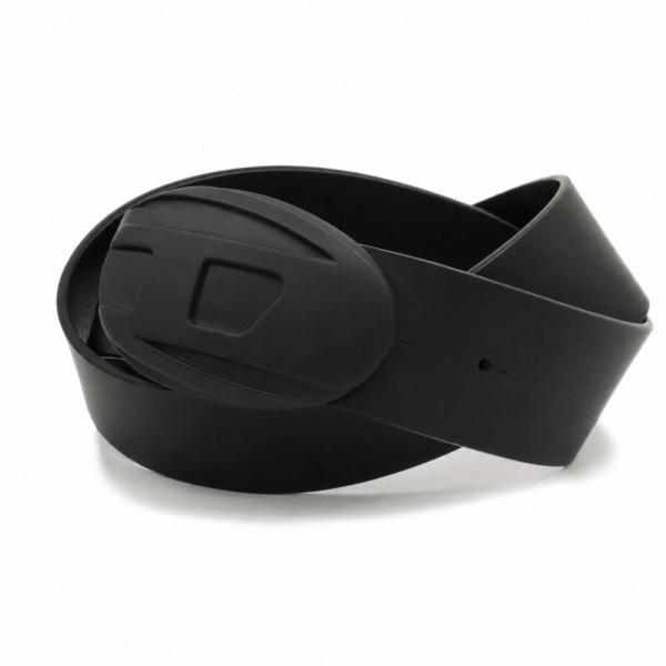 DIESEL ディーゼル メンズ レザーベルト X09912 P6248/B-1DR-POD40 ブラック イタリア製 ロゴ バックル