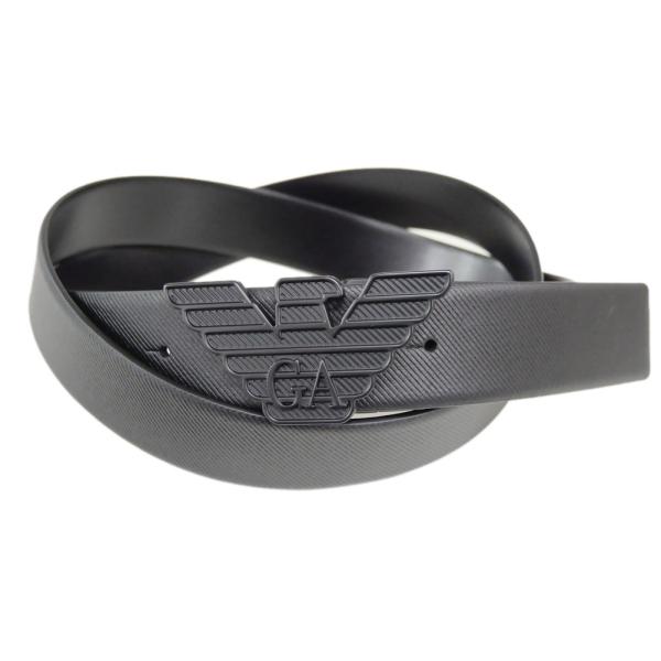 2025 秋冬新作！ EMPORIO ARMANI エンポリオアルマーニ ベルト メンズ リバーシブル レザーベルト Y4S642 YQ48K ブラック EMPORIO ARMANI エンポリオアルマーニ メンズリバーシブルレザーベルト