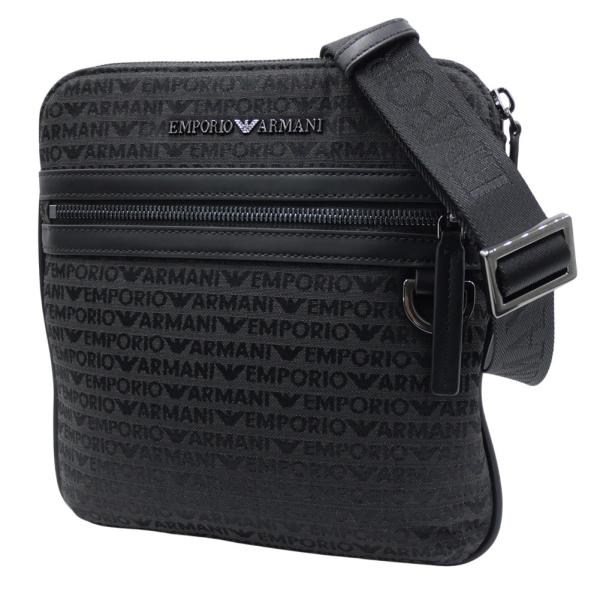 【美品】エンポリオ アルマーニ ショルダー バッグ メンズ ブラック Brandol / EMPORIO ARMANI エンポリオアルマーニ ショルダー