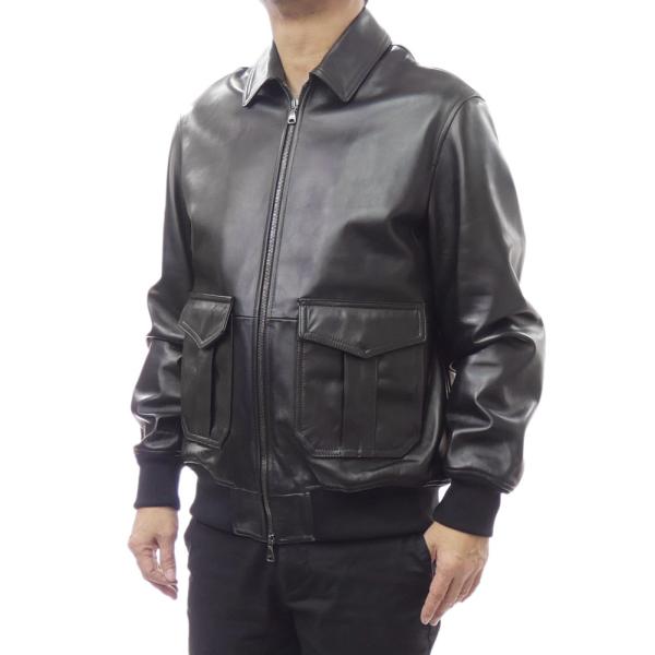 EMMETI（エンメティ） メンズレザーブルゾン FILIPPO NAPPA ブラック