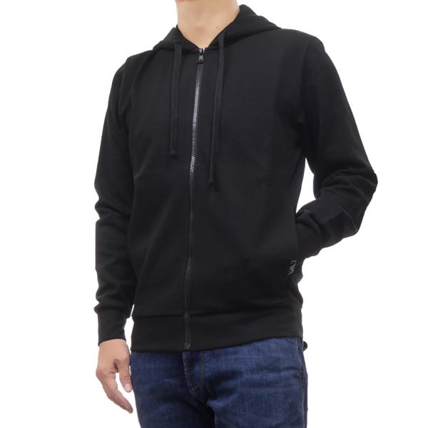 旧作お買い得セール！ EMPORIO ARMANI UNDERWEAR エンポリオアルマーニ EAアンダー パーカー メンズ ジップアップ 112053 4F574 ブラック tre-style_eu24fw135