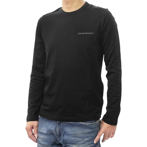 EMPORIO ARMANI UNDERWEAR エンポリオアルマーニアンダーウェア メンズロングTシャツ EM000382 AF14210 ブラック 2025秋冬新作 EMPORIO ARMANI UNDERWEAR エンポリオアルマーニアンダーウェア メンズ