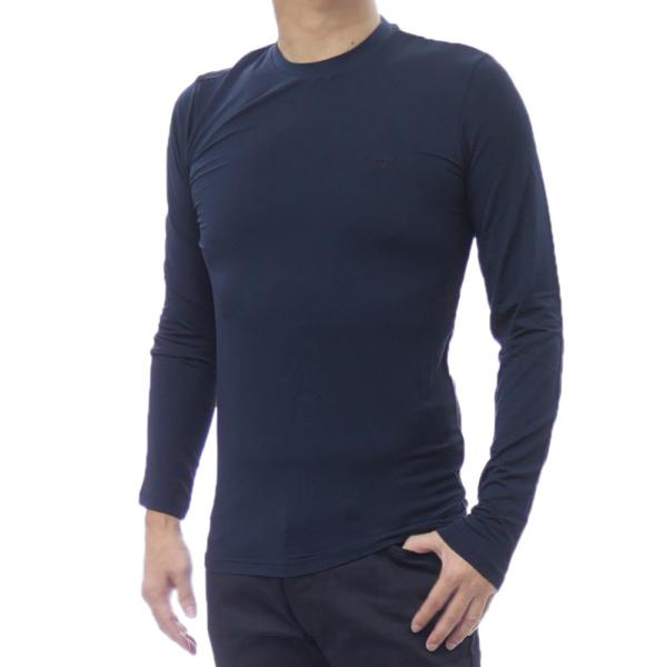 2025 秋冬新作！ EMPORIO ARMANI UNDERWEAR エンポリオアルマーニアンダーウェア Tシャツ メンズ 長袖 ロンT EM000383 AF14988 ネイビー EMPORIO ARMANI UNDERWEAR エンポリオアルマーニアンダーウェア メンズ