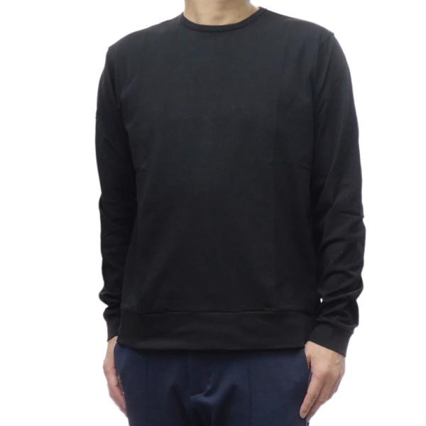 GIAB’S ARCHIVIO ジャブス アルキビオ メンズクルーネックロングTシャツ GRT/L COT001 ブラック 定番人気商品
