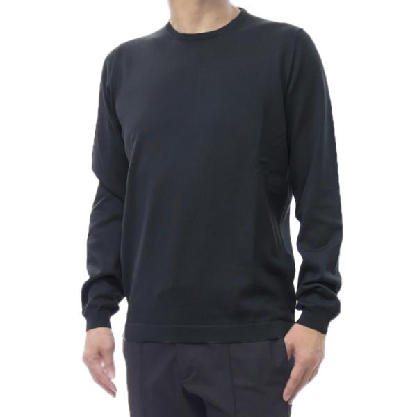 GRAN SASSO グランサッソ メンズ クルーネックニット セーター 58136 18120 / PARRICOLLO M/L ダークグレー サマーニット 清涼