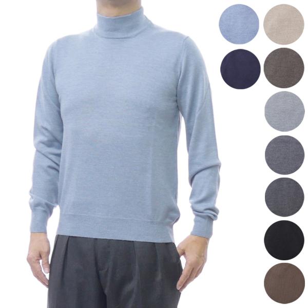 GRAN SASSO グランサッソ メンズ モックネック ニット セーター 55155 14290 / LUPO M/L ウール ハイネック ハイゲージニット イタリア製