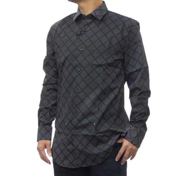 旧作お買い得セール！ HUGO BOSS ヒューゴボス カジュアルシャツ メンズ 50520063 10261395 / P-HANK-S-Kent ブラック HUGO BOSS（ヒューゴ・ボス） メンズカジュアルシャツ 50520063