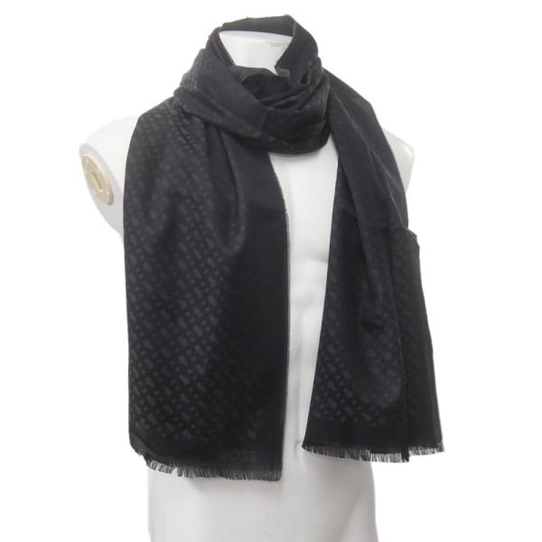 HUGO BOSS ヒューゴボス メンズ大判ストール 50517765 10260696 / Ledonio_60180 ブラック 2025秋冬新作 HUGO BOSS（ヒューゴ・ボス） メンズ大判ストール 50517765 10260696