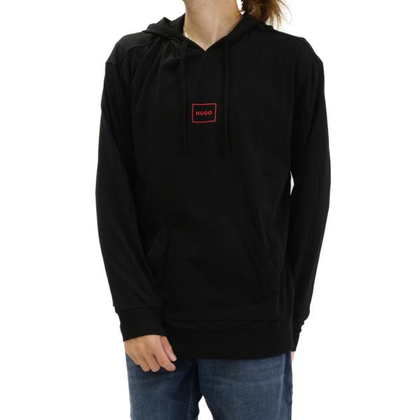 HUGO・HUGO BOSS ヒューゴボス メンズ パーカー 50525244 10261152 / Laze Hoodie BIGシルエット プルオーバー ブラック 2026秋冬新作 ストリート スポーティー