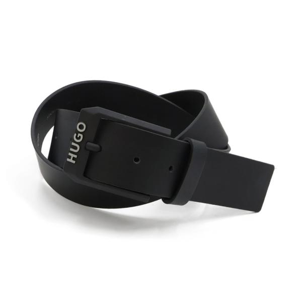 HUGO・HUGO BOSS ヒューゴボス メンズ レザーベルト 50503404 10207222 / Gelio-B_Sz40 上質 ベーシック ブラック 定番人気商品 大人 紳士
