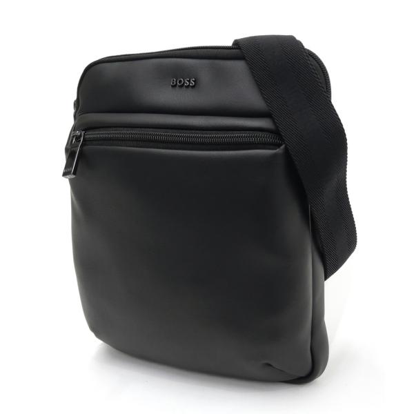 HUGO BOSS ヒューゴボス メンズ ショルダーバッグ 50567866 10281509 / Jace_Envelope クロスボディバッグ 肩掛け 斜めがけ ロゴ ブラック 2026秋冬新作