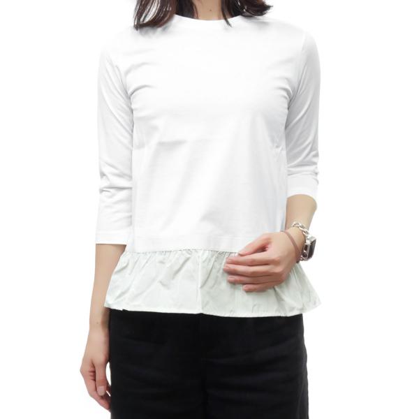 旧作お買い得セール！ HERNO ヘルノ ペプラムトップス レディース コットン 綿100％ JG000231D 52066 ホワイト tre-style_hr24ss705