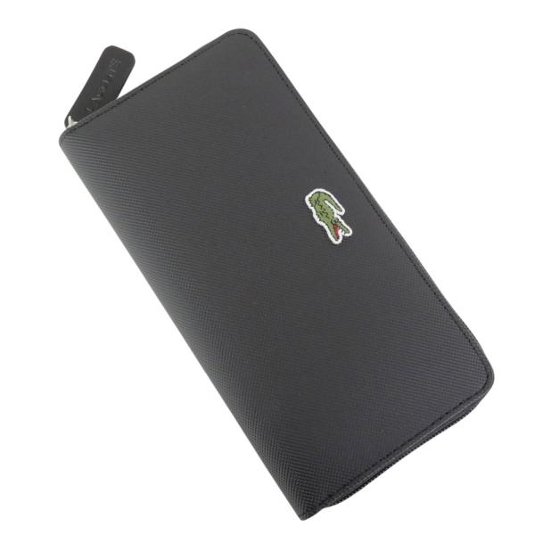LACOSTE ラコステ レディースラウンドファスナー長財布（小銭入れ付き） NF2900PK ブラック 2026春夏新作