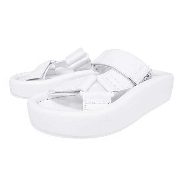 旧作お買い得セール！ MM6 エムエムシックス サンダル レディース ストラップサンダル SH1WP0001 P6383 ホワイト MM6 エムエムシックス レディース ストラップサンダル SH1WP0001 P6383